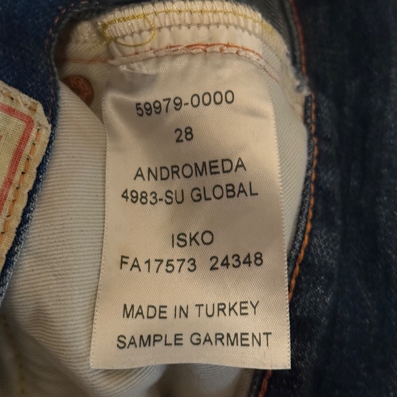 LEVIS 701 Big E Selvedge Denim Jeans Womens Size 28 LVC Rivets Capri 098 - Picture 14 of 16